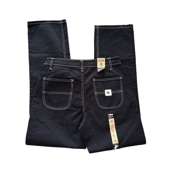 5 Star Premium Juniors Black Y2K Stitch Pants Sz 1/25 New with Tags - Picture 1 of 6
